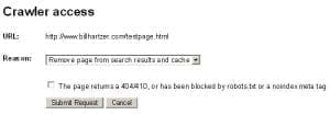 google webmaster tools remove url removal request type