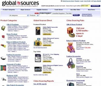 Global Sources home page