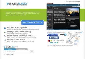 Profile Builder Home Page