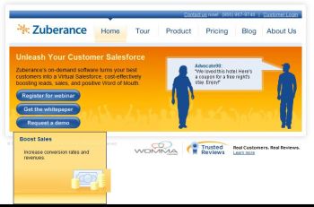 zuberance home page