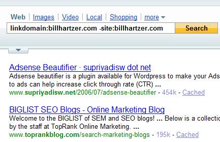 linkdomain search billhartzer