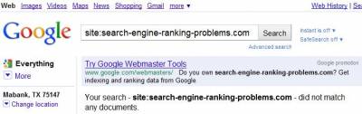search engine ranking problems
