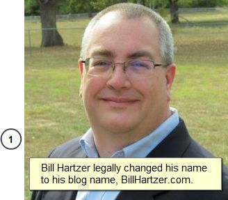 Bill Hartzer Legally Changes Name