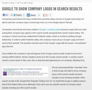 Google to Show Company Logos in Search Results