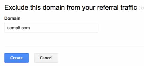 google analytics exclude this domain