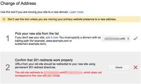 google change of address tool