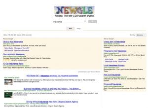 newgle insurance search query results