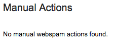 No manual webspam actions found.