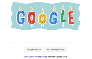 Google Custom Birthday Home Page