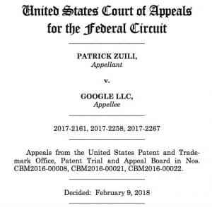Zuili vs. Google, LLC Appeal