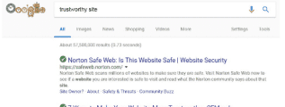 google trustworthy site