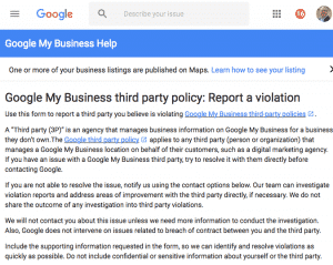 Report Google My Business Scam