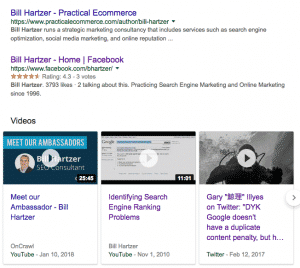 Bill Hartzer search results with videos