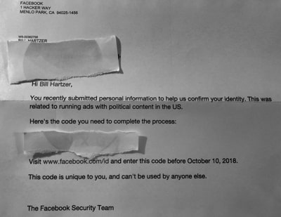 Facebook ID verification letter