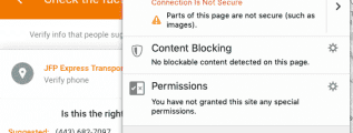 google maps not secure