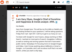 Gary Illyes AMA Reddit