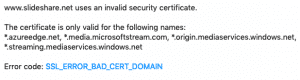 slideshare SSL certificate