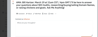 Reddit AMA with Bill Hartzer