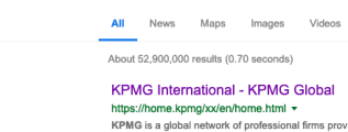 KPMG home page