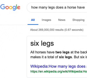 how many legs does a horse have?