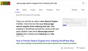 discourage search engines from indexing this site