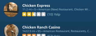 amazon alexa chicken restaurants near me