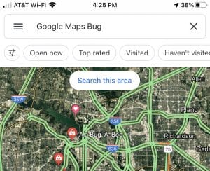 Google Maps Bug