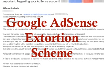google adsense extortion scheme