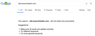 linkedin not in google
