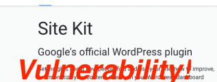 Site Kit by Google vulnerability