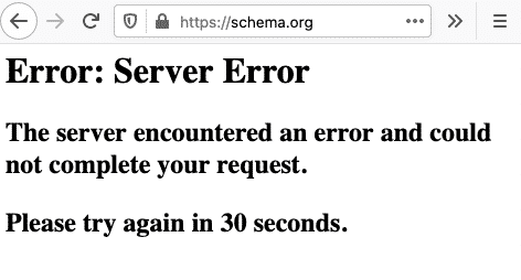 schema.org down