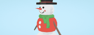 Google Poly Snowman