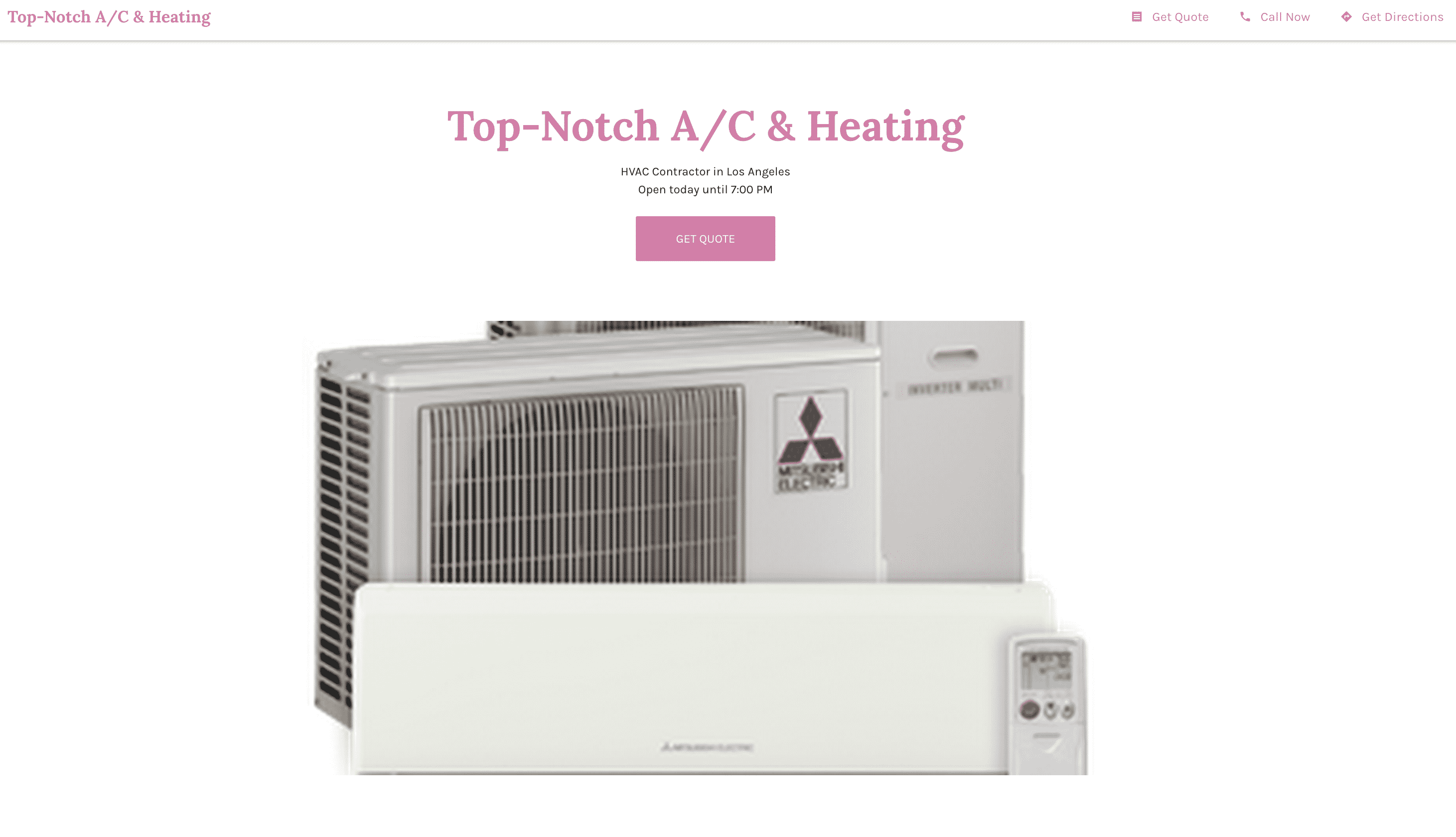 Top-Notch A/C & Heating Business Site