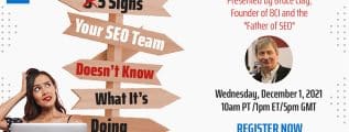 Register now for the free Bruce Clay live event: "5 Signs Your SEO Team Doesn't Know What It's Doing"