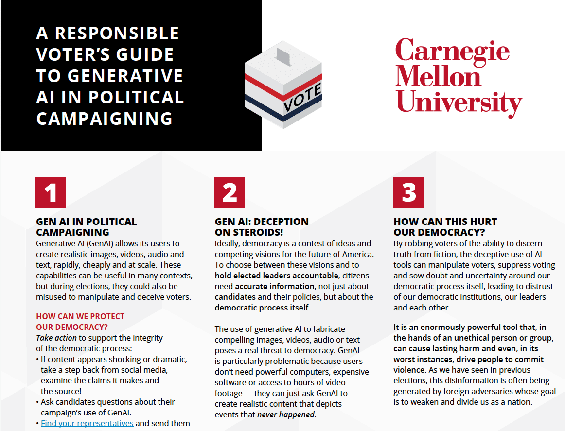 AI Manipulation May Be Swinging Elections, Warns Carnegie Mellon