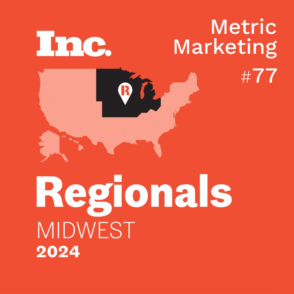 Metric Marketing Climbs 91 Spots on Inc. Magazine's List of the Midwest Region's Fastest-Growing Private Companies 
