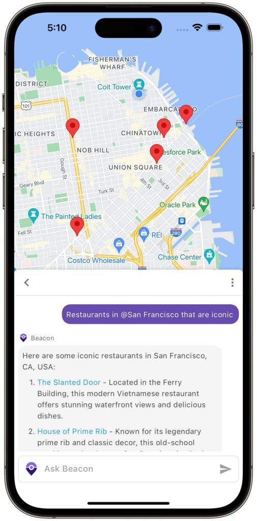 Beacon- intelligent place recommendations