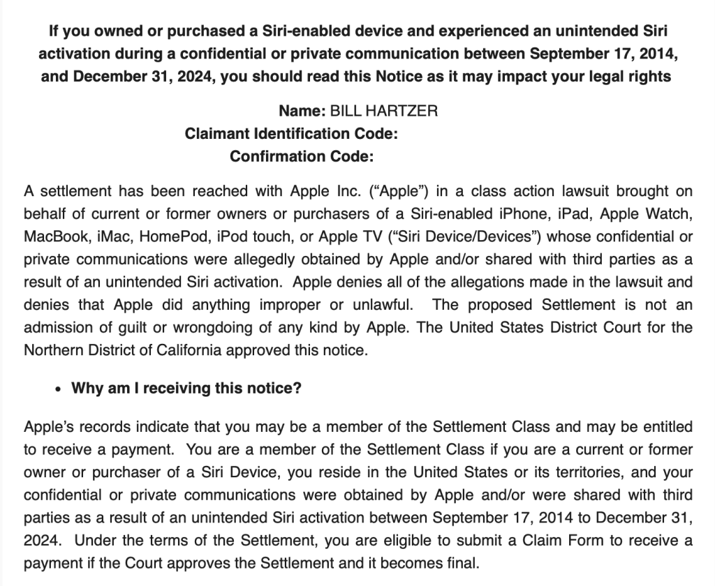 Used Siri? The Lopez Voice Assistant Class Action Settlement Could Put